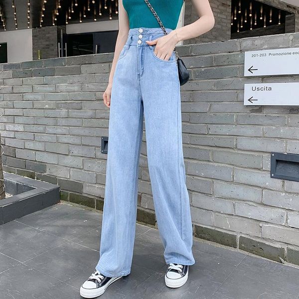 women's jeans tongsihai women high waist straight wide leg denim pants girls students loose cotton harem trousers vaqueros mujer, Blue
women's jeans tongsihai women high waist straight wide leg denim pants girls students loose cotton harem trousers vaqueros mujer, Blue