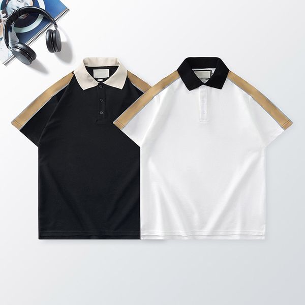 men casual polo shirt fashion reflective webbing letter pattern mens summer breathable short sleeve tees, White;black
men casual polo shirt fashion reflective webbing letter pattern mens summer breathable short sleeve tees, White;black
