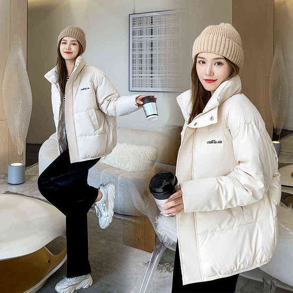 down cotton padded clothes women 2021 winter korean version fashion loose short college style bread ins coat, Black
down cotton padded clothes women 2021 winter korean version fashion loose short college style bread ins coat, Black