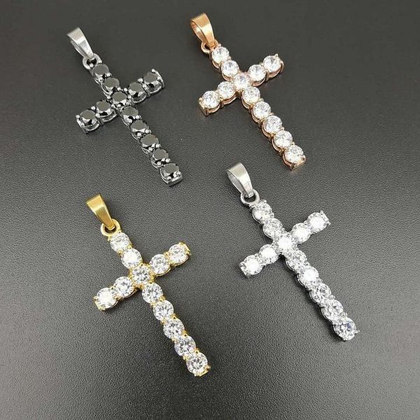pendant necklaces jewelry 316l stainless steel hip hop anha cross copper setting cz stones necklace for men and women, Silver
pendant necklaces jewelry 316l stainless steel hip hop anha cross copper setting cz stones necklace for men and women, Silver