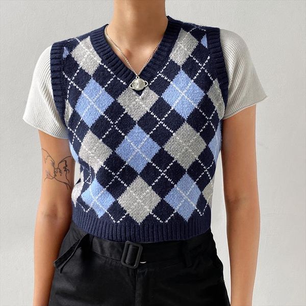 autumn winter knit vest womens sweater for women sleeveless rhombus geometry print elegant ladies pull knitwear streetwear, White;black
autumn winter knit vest womens sweater for women sleeveless rhombus geometry print elegant ladies pull knitwear streetwear, White;black