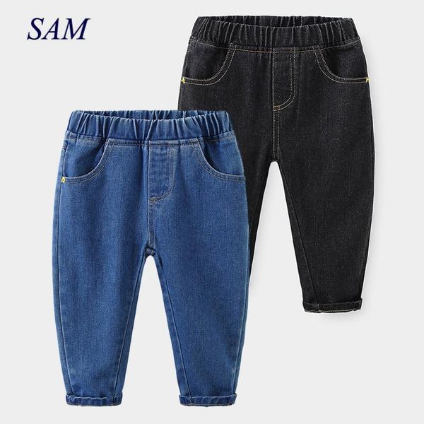 jeans baby boys autumn casual kids trousers children's blue and black elastic waist pockets long pants
jeans baby boys autumn casual kids trousers children's blue and black elastic waist pockets long pants