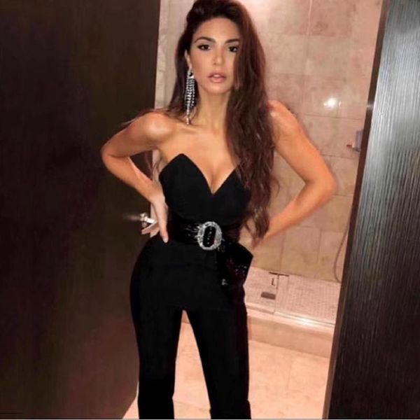 women's jumpsuits & rompers arrival black romper v neck strapless belt rayon bandage jumpsuit long pants party wear vintage playsuit ba, Black;white
women's jumpsuits & rompers arrival black romper v neck strapless belt rayon bandage jumpsuit long pants party wear vintage playsuit ba, Black;white