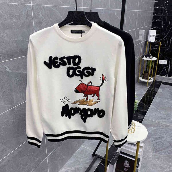 men's sweaters men luxury winter embroidered dog stripe cartoon casual pullover asian plug size drake #a211 pp9y, White;black
men's sweaters men luxury winter embroidered dog stripe cartoon casual pullover asian plug size drake #a211 pp9y, White;black