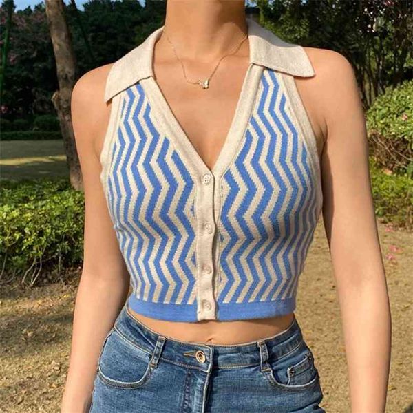 striped short tank women's halter vest for women backless fashion summer slim outfits single-breasted female 210602, White
striped short tank women's halter vest for women backless fashion summer slim outfits single-breasted female 210602, White