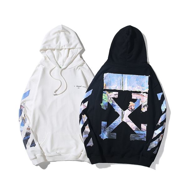 autumn and winter 2020 off monet oil painting series round neck pullover hooded, Black
autumn and winter 2020 off monet oil painting series round neck pullover hooded, Black