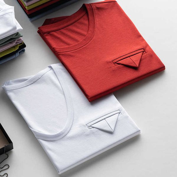 silk mercerized cotton short sleeve for women's loose fitting designer's triangle hem decoration round neck white t-shirt
silk mercerized cotton short sleeve for women's loose fitting designer's triangle hem decoration round neck white t-shirt