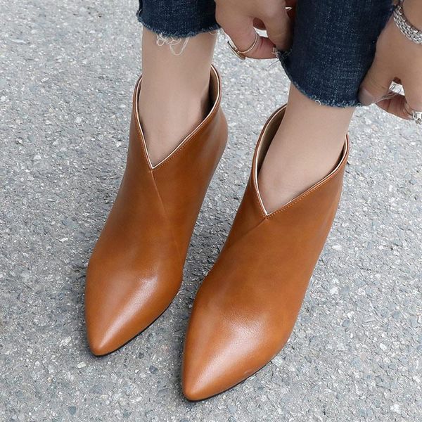 boots 2021 autumn women ankle solid pu pointed toe zip fashion thin heel shoes ladies plush inside soft leather, Black
boots 2021 autumn women ankle solid pu pointed toe zip fashion thin heel shoes ladies plush inside soft leather, Black