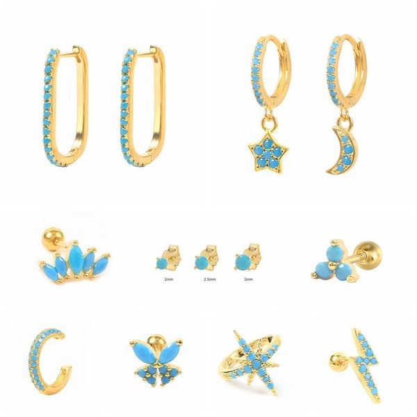 stud 925 sterling silver turquoise crystal earring for women jewelry wedding party engagement ear piercing bijoux gift, Golden;silver
stud 925 sterling silver turquoise crystal earring for women jewelry wedding party engagement ear piercing bijoux gift, Golden;silver