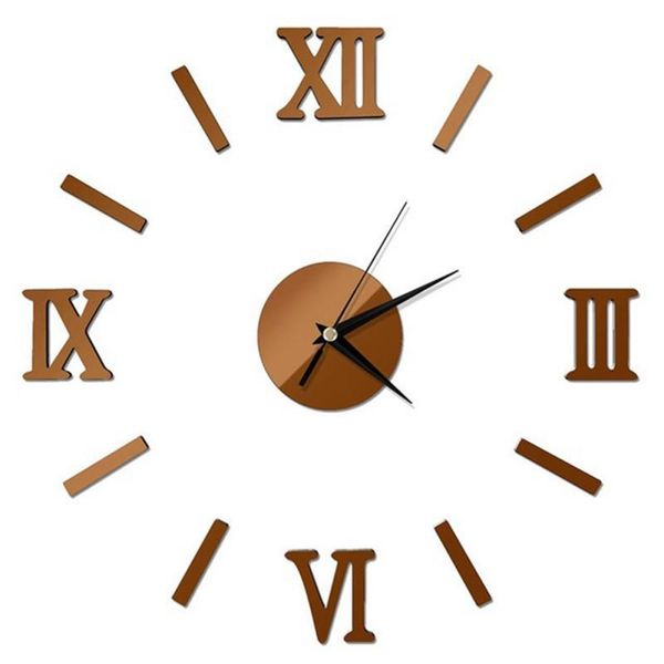 wall clocks acrylic mirror sticker clock modern art 3d diy simple useful functioning for living room home decor