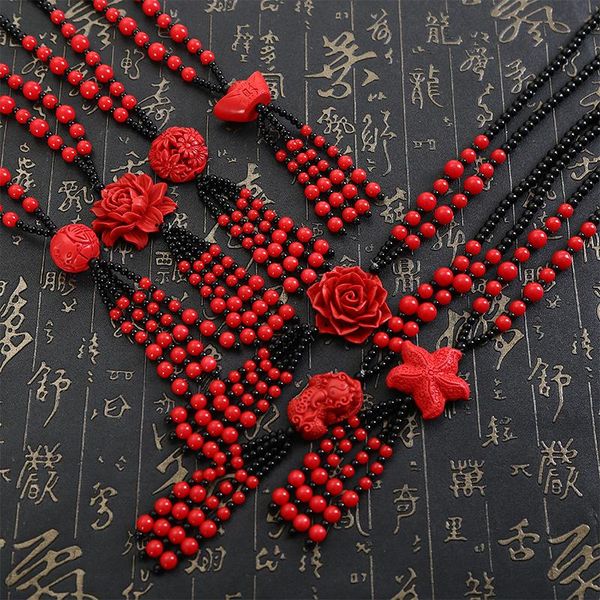 pendant necklaces cinnabar sweater chain creative flower gourd long ethnic style necklace, Silver
pendant necklaces cinnabar sweater chain creative flower gourd long ethnic style necklace, Silver