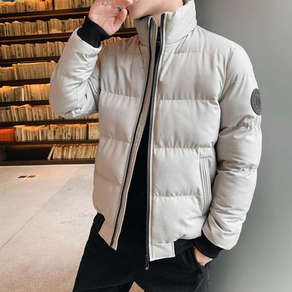 men's down & parkas winter 2021 cotton-padded jacket young korean version of self-cultivation casual collar warm thick plus size, Black 
men's down & parkas winter 2021 cotton-padded jacket young korean version of self-cultivation casual collar warm thick plus size, Black