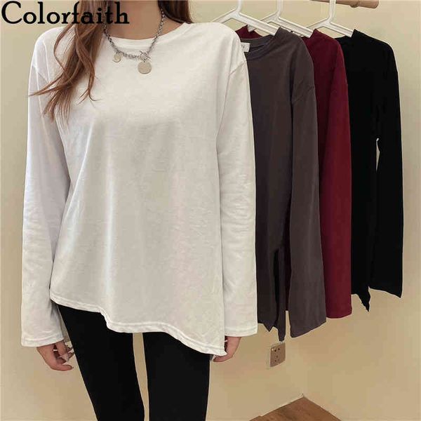 colorfaith new women autumn winter t-shirt solid hem irregular split bottoming basic fashionable wild oversize t6100 210413, White
colorfaith new women autumn winter t-shirt solid hem irregular split bottoming basic fashionable wild oversize t6100 210413, White