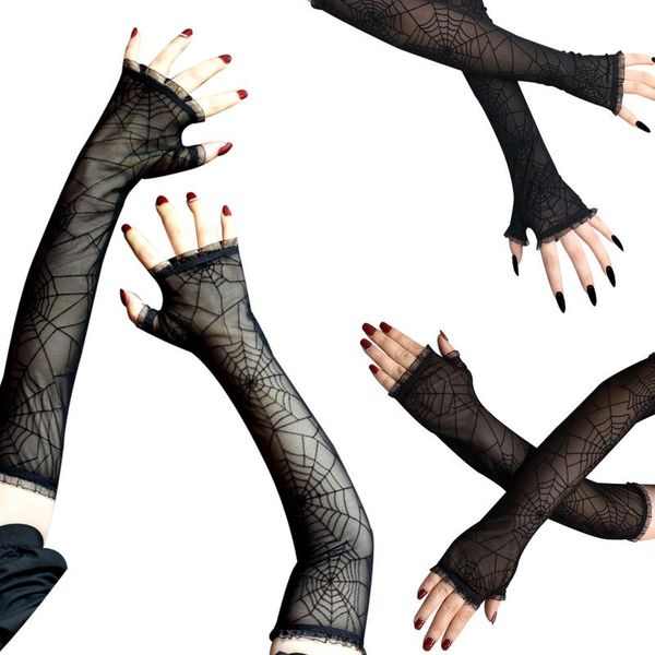 five fingers gloves womens half finger spider web pattern props cosplay performance for halloween decoration dress up dance party, Blue;gray
five fingers gloves womens half finger spider web pattern props cosplay performance for halloween decoration dress up dance party, Blue;gray