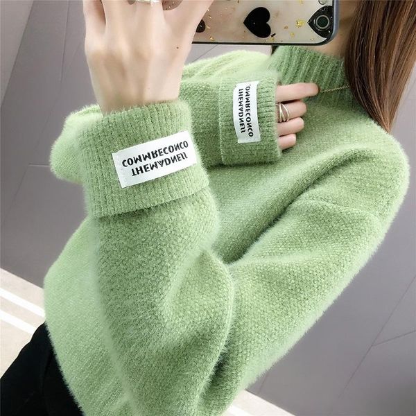 women's sweaters turtleneck pullover vintage sweater autumn winter clothes women 2021 korean warm pull femme zt4661, White;black
women's sweaters turtleneck pullover vintage sweater autumn winter clothes women 2021 korean warm pull femme zt4661, White;black
