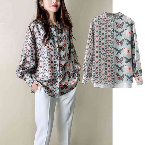 women's blouses & shirts new fashion women butterfly printing splicing chiffon shirt long sleeve chiffon shirt casual loose 2, White
women's blouses & shirts new fashion women butterfly printing splicing chiffon shirt long sleeve chiffon shirt casual loose 2, White