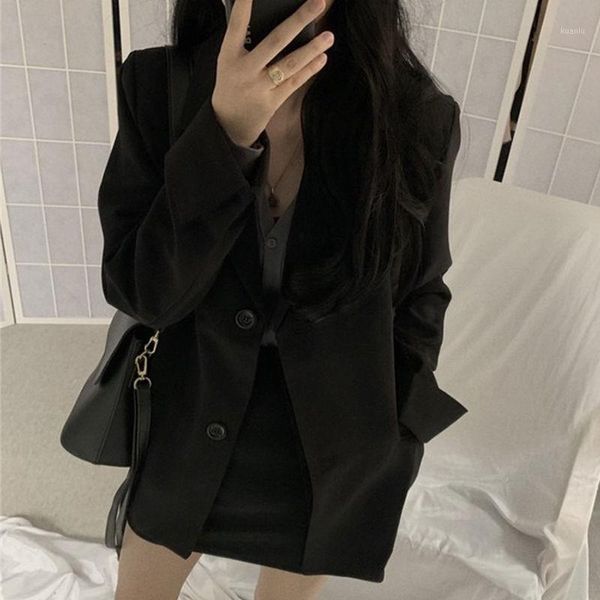 women's suits & blazers 2021 spring and autumn suit coat korean loose versatile small, White;black
women's suits & blazers 2021 spring and autumn suit coat korean loose versatile small, White;black