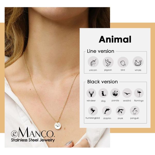 pendant necklaces custom bird necklace women minimalist choker for 316l stainless steel gifts, Silver
pendant necklaces custom bird necklace women minimalist choker for 316l stainless steel gifts, Silver