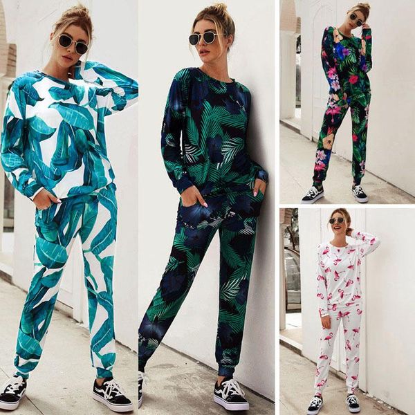 autumn 2 piece sets womens outfits multi-color print round neck fashion casual suit pants two clothing dress, White
autumn 2 piece sets womens outfits multi-color print round neck fashion casual suit pants two clothing dress, White