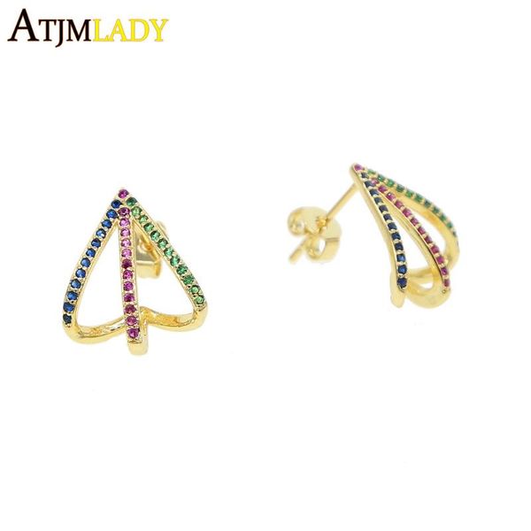 stud valentine's gift rainbow white color cubic zirconia paved cz hollow clasp earring gold filled multi delicate jewelry, Golden;silver
stud valentine's gift rainbow white color cubic zirconia paved cz hollow clasp earring gold filled multi delicate jewelry, Golden;silver