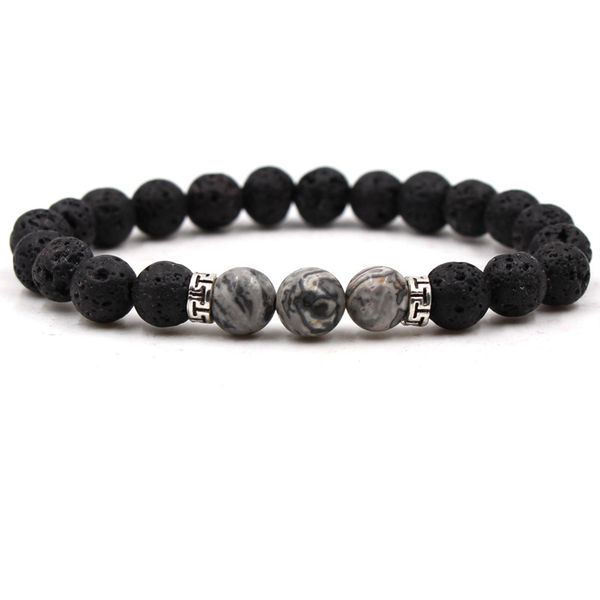 classic design black lava stone strands antique silver alloy spacer bracelet jewelry for sale
classic design black lava stone strands antique silver alloy spacer bracelet jewelry for sale