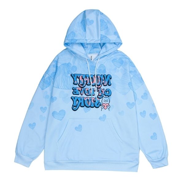 autumn 2021 loose men's fashion love printed hoodie tide brand lazy couple coat, Black
autumn 2021 loose men's fashion love printed hoodie tide brand lazy couple coat, Black