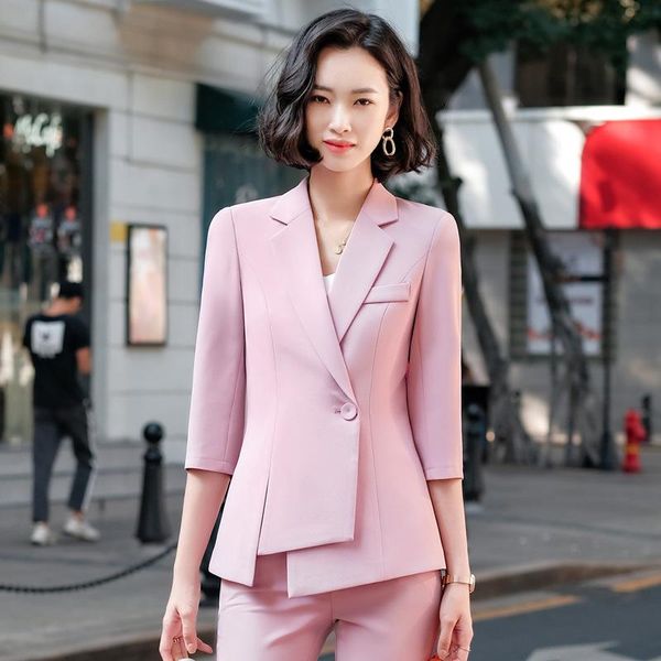 women's two piece pants candy color women blazer sets ol elegant single button irregular blazers+split flare pant slim fit pieces set s, White
women's two piece pants candy color women blazer sets ol elegant single button irregular blazers+split flare pant slim fit pieces set s, White
