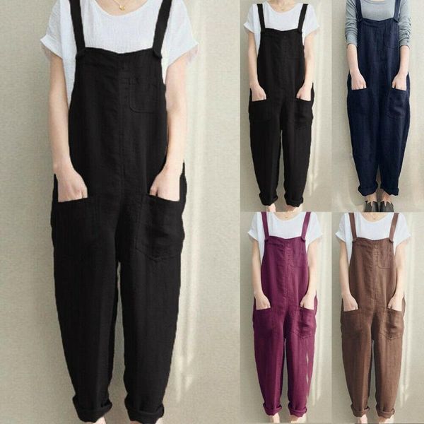 women spring summer solid color sleeveless rompers jumpsuit loose pants overalls playsuits plus size -4xl women's jumpsuits, Black;white
women spring summer solid color sleeveless rompers jumpsuit loose pants overalls playsuits plus size -4xl women's jumpsuits, Black;white