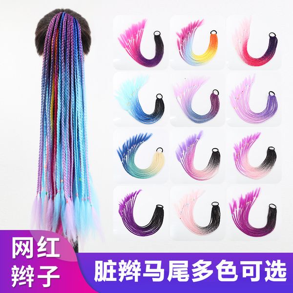 wig black women's bandage ethnic style color hair twist gradient multi braid ponytail
wig black women's bandage ethnic style color hair twist gradient multi braid ponytail