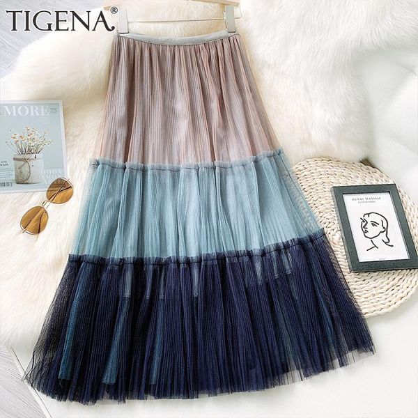 skirts tigena long pleated tulle skirt women 2021 summer aesthetic vintage contrast all-match a line high waist midi mesh female, Black
skirts tigena long pleated tulle skirt women 2021 summer aesthetic vintage contrast all-match a line high waist midi mesh female, Black