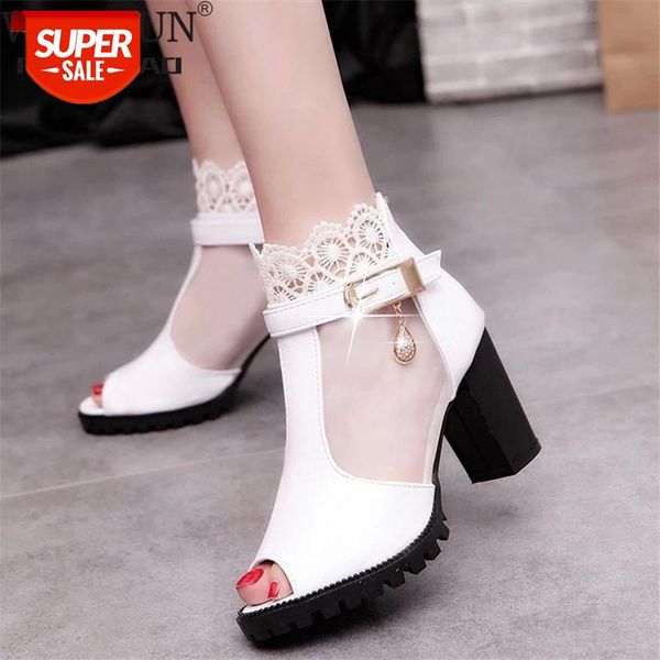 women sandals mesh lace 8cm square high heel summer shoes woman pumps flower net hollow peep toe gladiator #da6v, Black
women sandals mesh lace 8cm square high heel summer shoes woman pumps flower net hollow peep toe gladiator #da6v, Black
