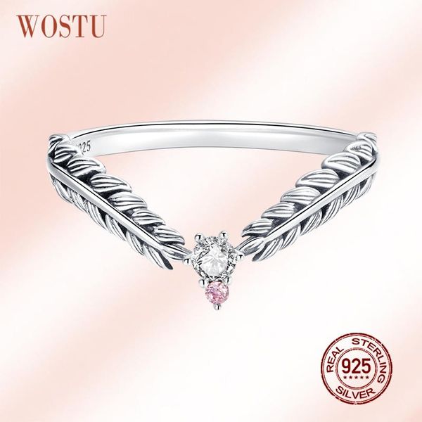 cluster rings wostu original 925 sterling silver vintage vines ring feather zircon for women wedding fingers jewelry ctr150, Golden;silver
cluster rings wostu original 925 sterling silver vintage vines ring feather zircon for women wedding fingers jewelry ctr150, Golden;silver