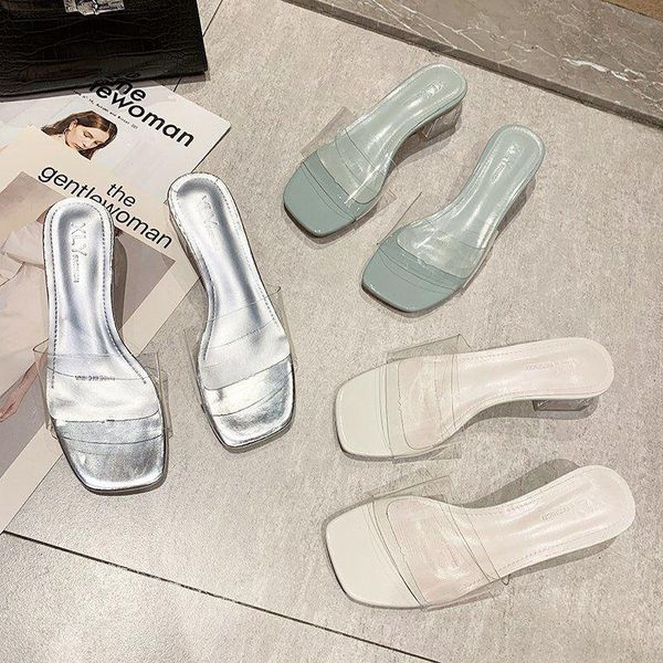sandals clear summer women shoes mules slides peep toe transparent square high heels female shoe casual heel 61720, Black
sandals clear summer women shoes mules slides peep toe transparent square high heels female shoe casual heel 61720, Black