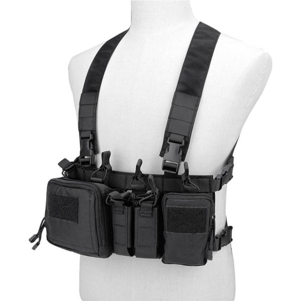 chest vest rig multipurpose molle with multi-pockets bag fighting load carrier for cs game paintball outdoor hunting jackets, Camo;black
chest vest rig multipurpose molle with multi-pockets bag fighting load carrier for cs game paintball outdoor hunting jackets, Camo;black