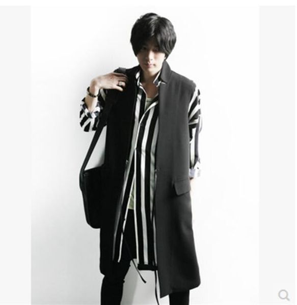 men's vests customized fashion long-style waistcoat korean stage leisure show vest plus size singer costumes 2xxs, Black;white
men's vests customized fashion long-style waistcoat korean stage leisure show vest plus size singer costumes 2xxs, Black;white
