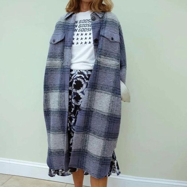 women's wool & blends plaid thick jacket women winter coat oversize casual long sleeve lapel female cotton loose overcoat jackets warm, Black
women's wool & blends plaid thick jacket women winter coat oversize casual long sleeve lapel female cotton loose overcoat jackets warm, Black
