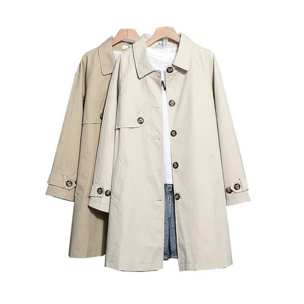 women's trench coats windbreaker style mid-length jacket women korean loose temperament coat trend, Tan;black
women's trench coats windbreaker style mid-length jacket women korean loose temperament coat trend, Tan;black