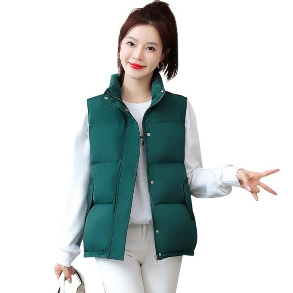 women's vests women winter warm coat sleeveless down cotton padded waistcoat female mandarin collar vest jacket, Black;white
women's vests women winter warm coat sleeveless down cotton padded waistcoat female mandarin collar vest jacket, Black;white