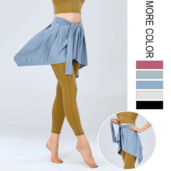 sports and leisure yoga skirt with light proof bandage, Gray