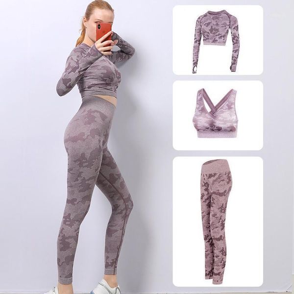 camouflage print women seamless yoga set fitness sportswear gym suit 3 pcs sports workout running clothes1, White;red
camouflage print women seamless yoga set fitness sportswear gym suit 3 pcs sports workout running clothes1, White;red