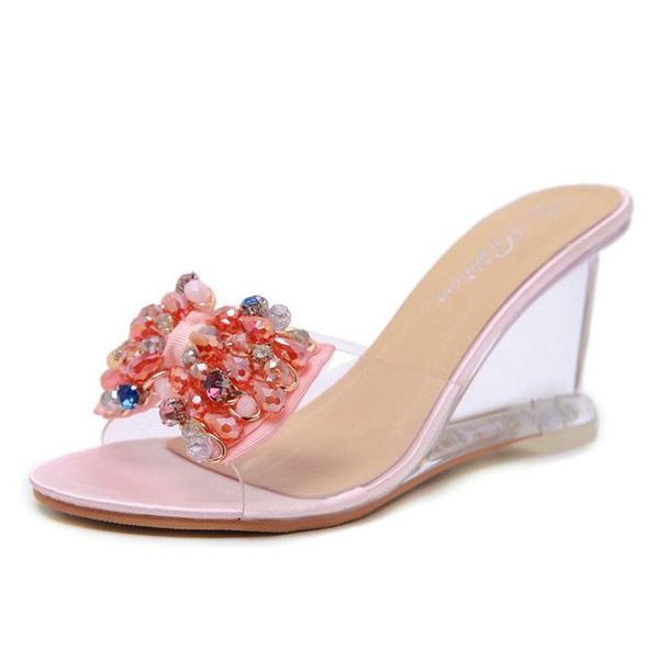 sandals women crystal wedge summer 2021 transparent high heels glass rhinestone platform heel, Black
sandals women crystal wedge summer 2021 transparent high heels glass rhinestone platform heel, Black