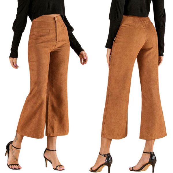 women's pants & capris women solid color flared pants, light brown simple style high waist trousers,spring autumn, Black;white
women's pants & capris women solid color flared pants, light brown simple style high waist trousers,spring autumn, Black;white