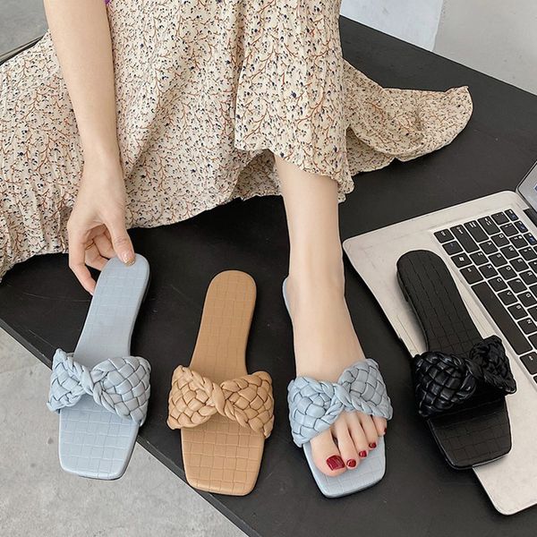 women slippers personality weave bow-knot design summer open toe flat sandals black flip flop 2021 banquet ladies shoes mm
women slippers personality weave bow-knot design summer open toe flat sandals black flip flop 2021 banquet ladies shoes mm