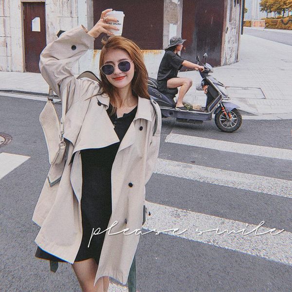 autumn double breasted coat high waist style trench for women m471 women's coats, Tan;black
autumn double breasted coat high waist style trench for women m471 women's coats, Tan;black