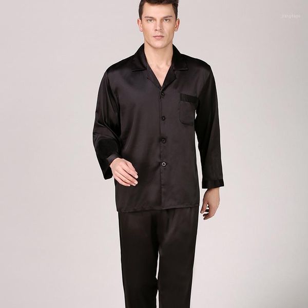 black solid men pajamas set long sleeve shirt&pants satin silky 2pcs sleepwear male comfy pijamas suit elastic waist loungewear men's, Black;brown
black solid men pajamas set long sleeve shirt&pants satin silky 2pcs sleepwear male comfy pijamas suit elastic waist loungewear men's, Black;brown