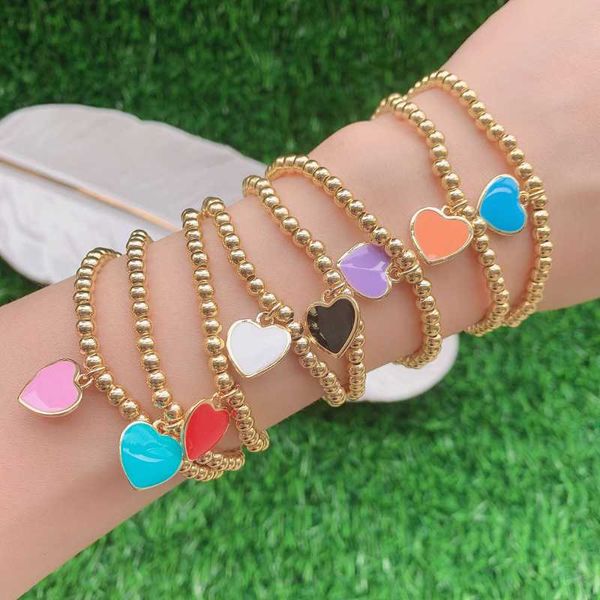 beaded, strands 10pcs, cute colorful enamel heart charms bracelets for women gold beaded lover bracelet bangle trendy jewelry girl gifts, Black
beaded, strands 10pcs, cute colorful enamel heart charms bracelets for women gold beaded lover bracelet bangle trendy jewelry girl gifts, Black