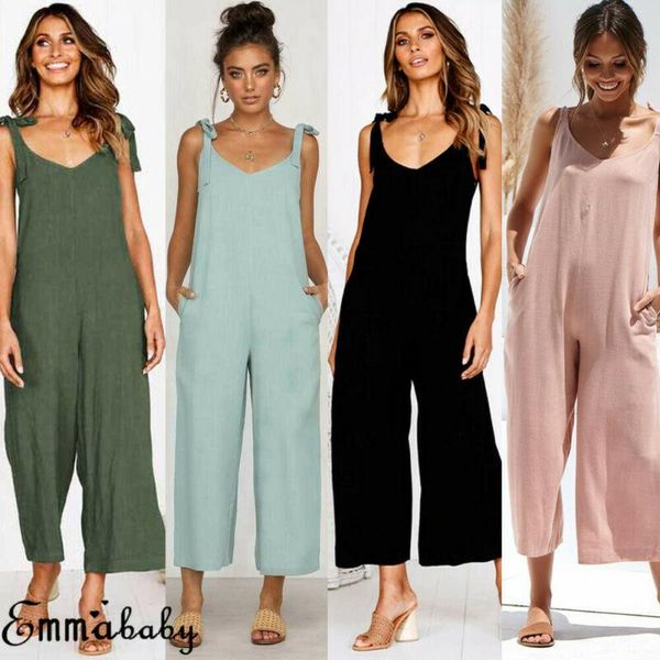 women's jumpsuits & rompers summer strap romper women v-neck sleeveless overalls wide leg pants casual loose fashion solid beach long t, Black;white
women's jumpsuits & rompers summer strap romper women v-neck sleeveless overalls wide leg pants casual loose fashion solid beach long t, Black;white