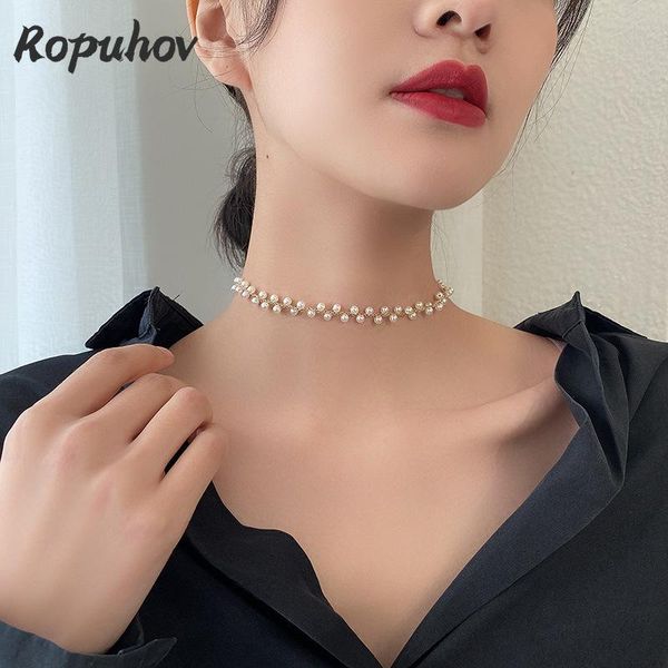 chokers ropuhov 2021 korean fashion gift woman short clavicle chain necklace pearl luxury collar choker ornament bling wholesale, Golden;silver
chokers ropuhov 2021 korean fashion gift woman short clavicle chain necklace pearl luxury collar choker ornament bling wholesale, Golden;silver