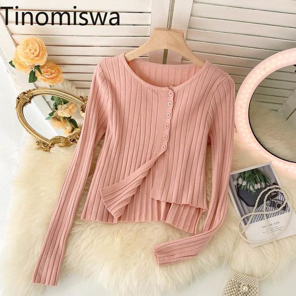 women's knits & tees tinomiswa autumn 2021 irregular cardigan women solid color single breasted long sleeve knitwear o neck korean pink, White
women's knits & tees tinomiswa autumn 2021 irregular cardigan women solid color single breasted long sleeve knitwear o neck korean pink, White