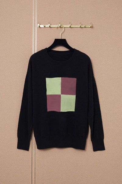 women's sweaters designer clothes fashion embroidery comfortable soft wool knitted pullover sweater women spring autumn, White;black
women's sweaters designer clothes fashion embroidery comfortable soft wool knitted pullover sweater women spring autumn, White;black